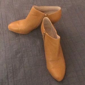 Buttery soft tan leather booties